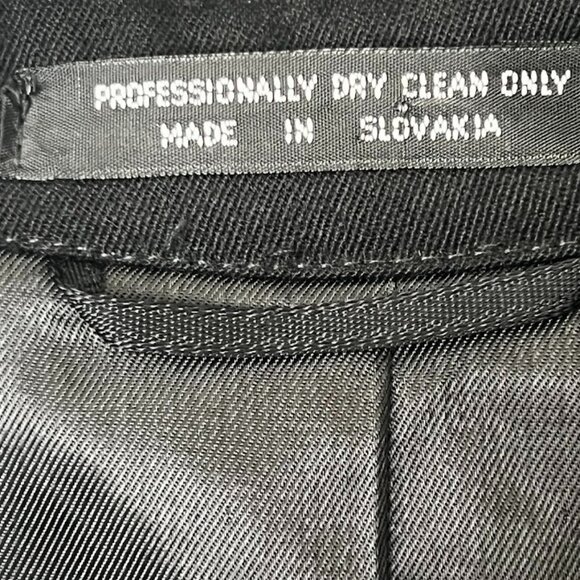 Vintage Pierre Balmain Black Double Breasted Wool Trench Coat - Size 44R - Picture 8 of 8